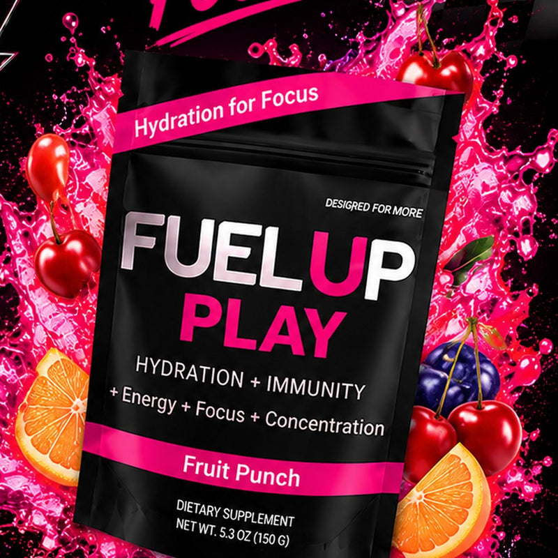 Fuel Up PLAY — Fruit Punch · Hydration for Focus & Performance